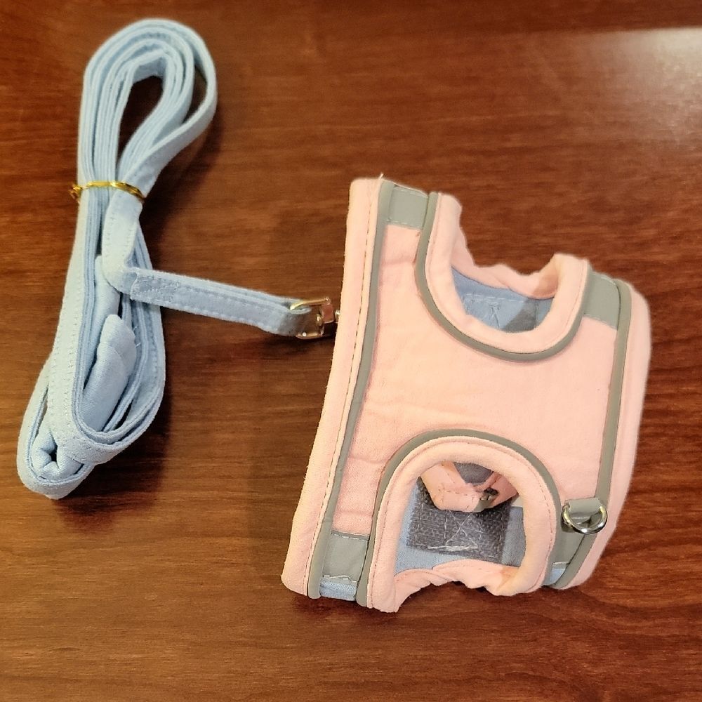 Pink and Blue Kitty Harness